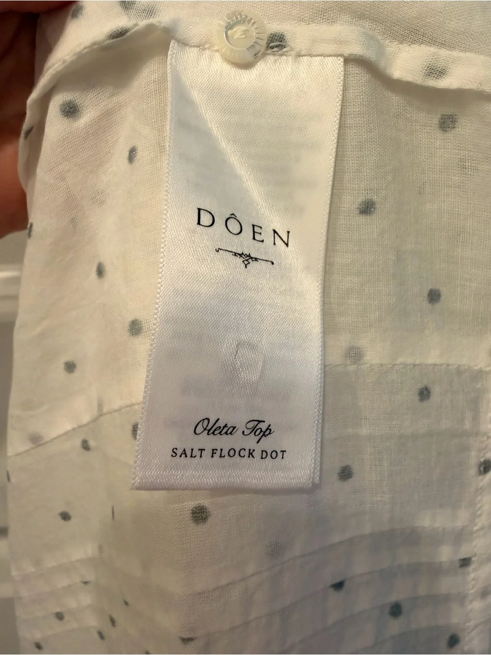 Doen Dainty White top Lace Collar Puff Sleeve Blouse